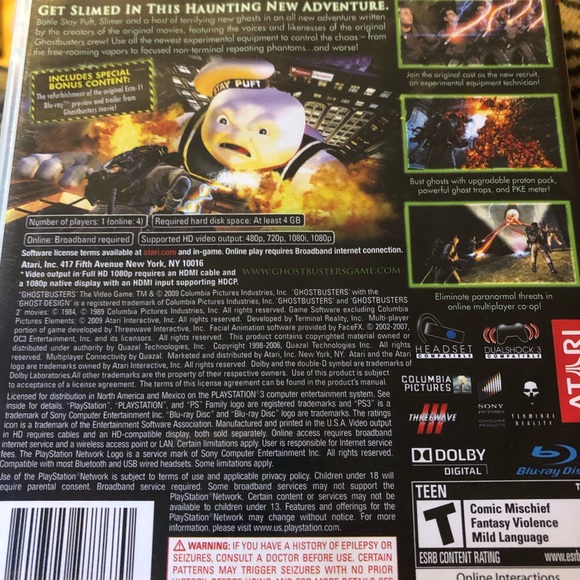 Ghostbusters The Video Game (Sony PlayStation 3, 2009 PS3)-Complete - Picture 2 of 5